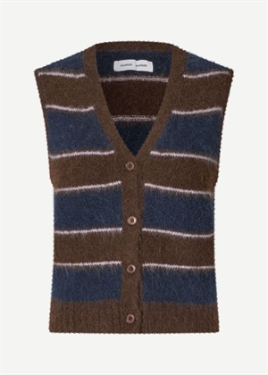 Sajeanne vest 15425 Black Coffee Stripe Samsøe